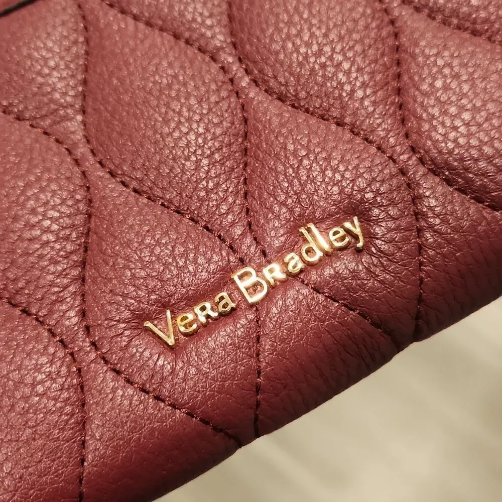 Vera Bradley Wallet Quilted Zip-Around Wallet in Burgundy